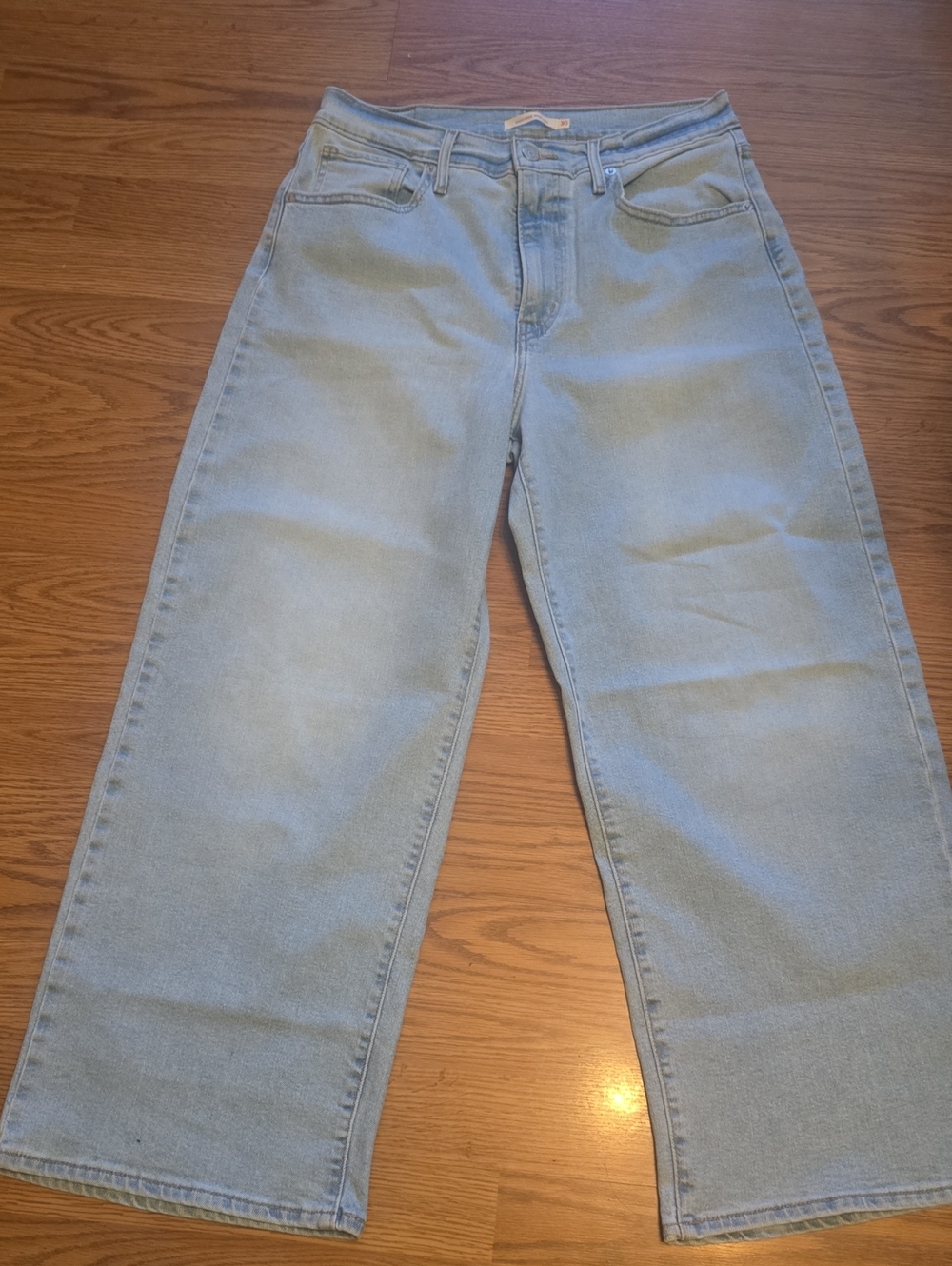 Levi's Womens Light Blue High Rise Wide-Leg Jeans Size 30